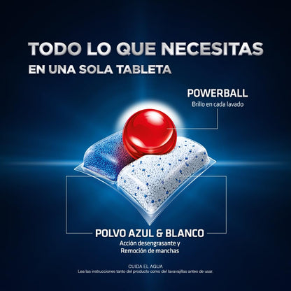Finish® Quantum Detergente en Tabletas para Lavavajillas, 26 tabletas, Sin necesidad de pre-lavar para una limpieza profunda y duro contra la grasa