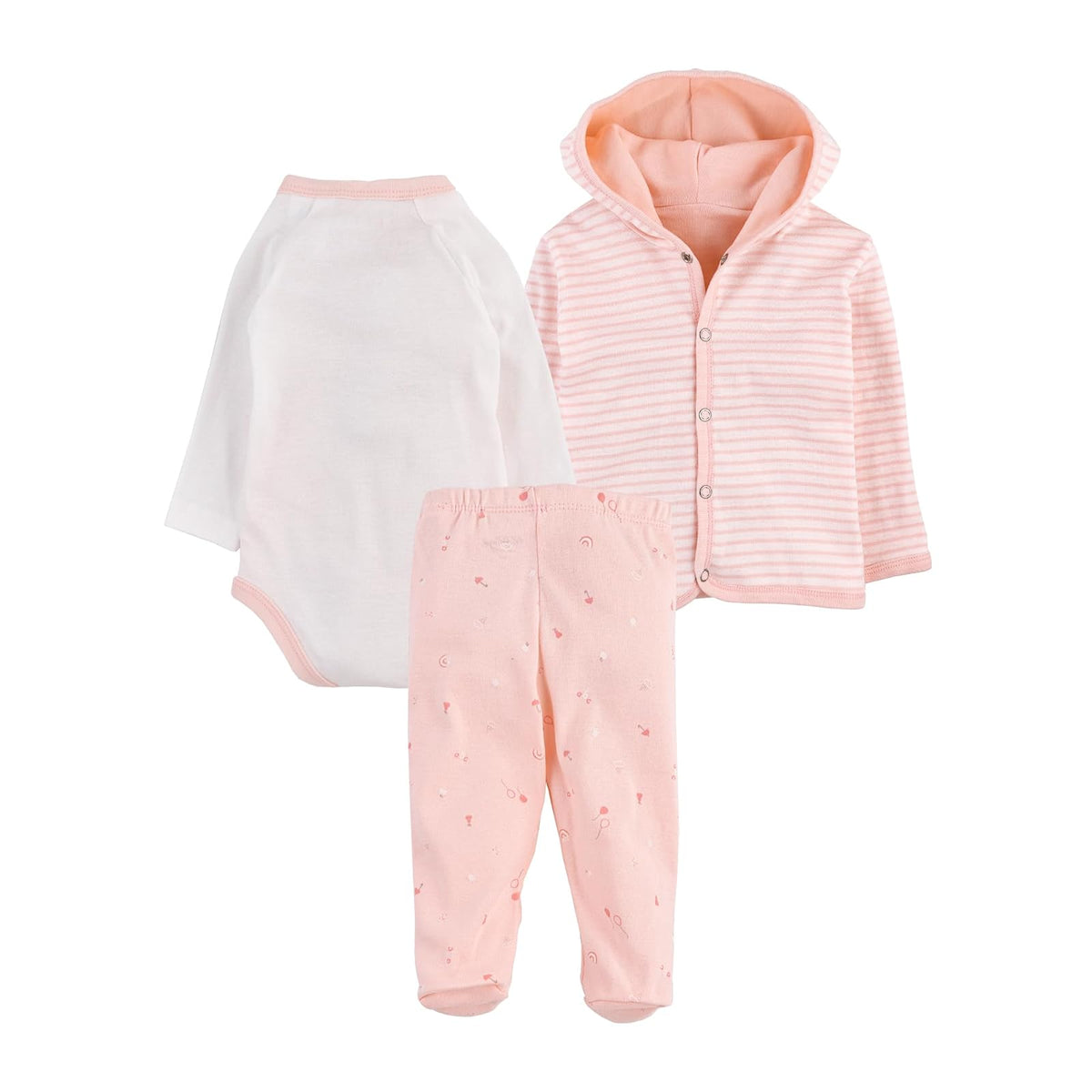 Baby Creysi Conjunto Manga Larga para Niña Pack de 4 Algodón Hipoalergénico