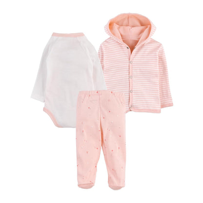 Baby Creysi Conjunto Manga Larga para Niña Pack de 4 Algodón Hipoalergénico