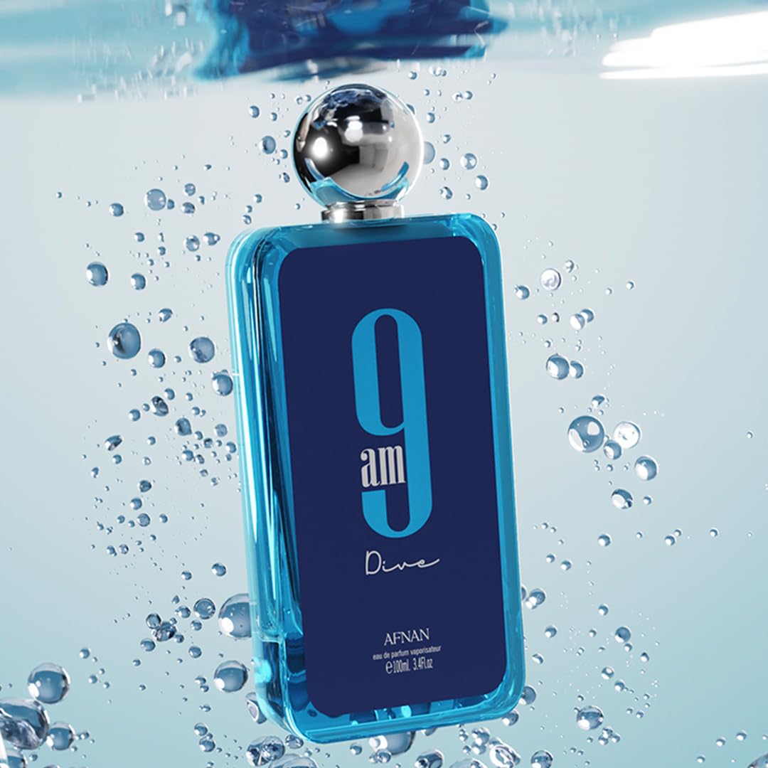 Afnan Agua de Perfume EDP 9AM Dive para Hombres, 100 ml (Paquete de 1)