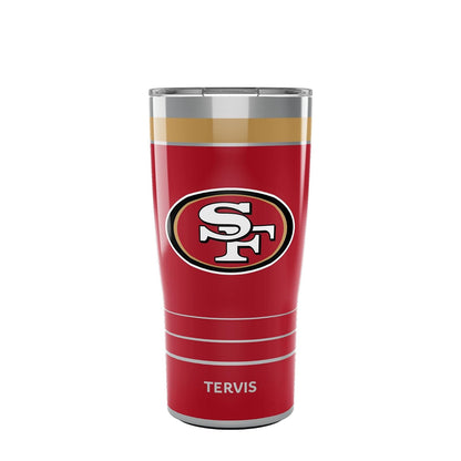 Tervis Traveler NFL San Francisco 49ers - MVP - Vaso de viaje con aislamiento de triple pared, mantiene las bebidas frías y calientes, 20 onzas, acero inoxidable