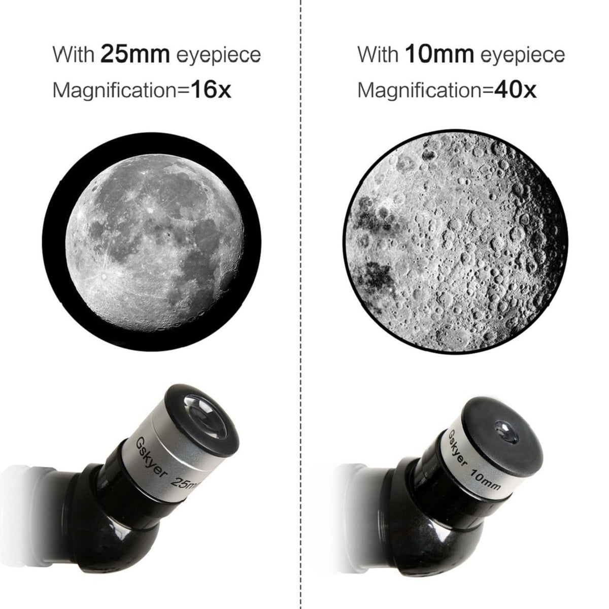 Gskyer Telescopio Astronómico 70mm AZ 400mm Refractor Portátil Niños