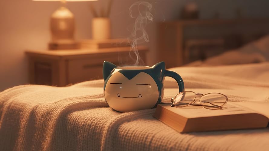 Silver Buffalo Pokemon Snorlax Face - Taza esculpida 3D de cerámica, 20 onzas