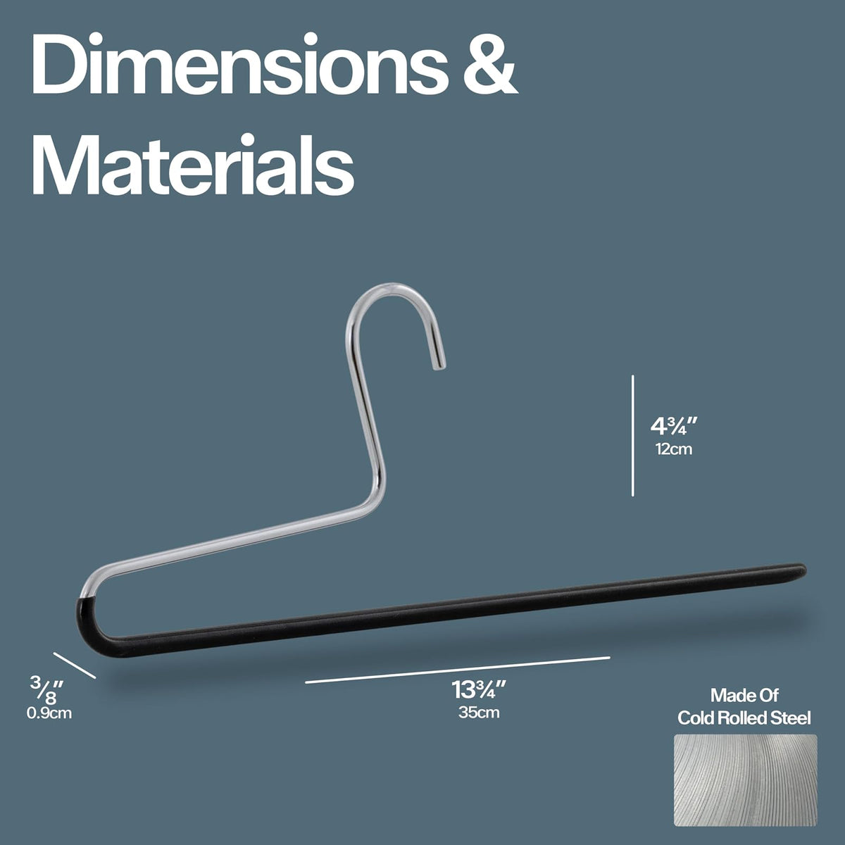 Mawa by Reston Lloyd - Percha de Ropa de Ropa Antideslizante Que Ahorra Espacio con una Sola Barra para Pantalones, Estilo KH/1, Juego de 4, Color Blanco
