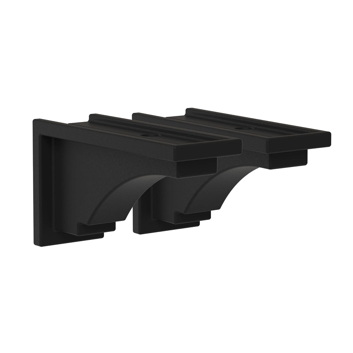 Mayne Inc Fairfield Soportes decorativos, 2 unidades, plástico, negro, estándar (5856-B)
