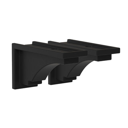 Mayne Inc Fairfield Soportes decorativos, 2 unidades, plástico, negro, estándar (5856-B)