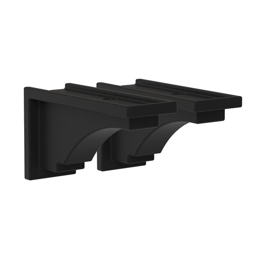 Mayne Inc Fairfield Soportes decorativos, 2 unidades, plástico, negro, estándar (5856-B)
