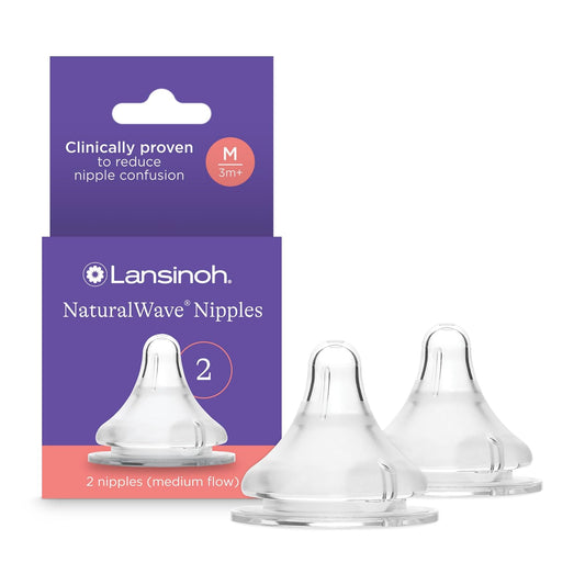 Lansinoh mOmma Nipples, Medium-Flow, 2 Count