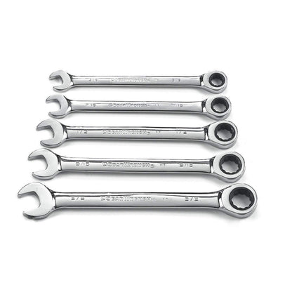 GearWrench Juego de Llaves de Carraca 20 Piezas, SAE y Métrico - 5 piezas SAE
