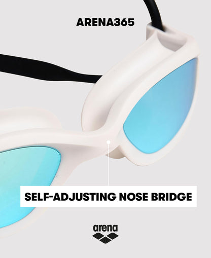 ARENA - anteojos de natación unisex 365 para nadadores de fitness, cómodas y antivaho, diseño hermético, sin espejo, para nadar, hombres y mujeres, transparente/gris azul/transparente