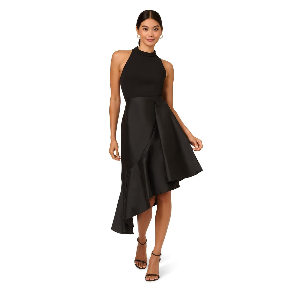 Adrianna Papell Crepe Combo Taffeta Dress Vestido para ocasión Especial Mujer