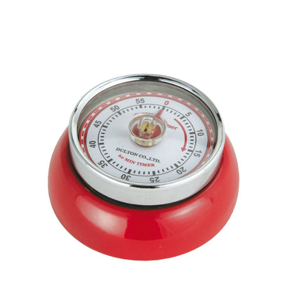 Zassenhaus M072327 Retro Magnetic Kitchen Timer, Red