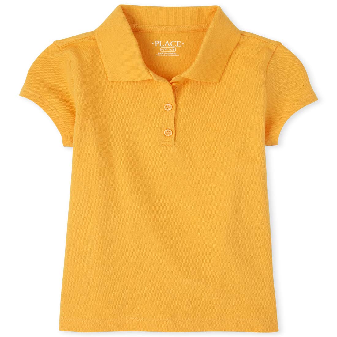 The Children's Place Polo Escolar de Manga Corta para Niña - lápiz amarillo - 7-8