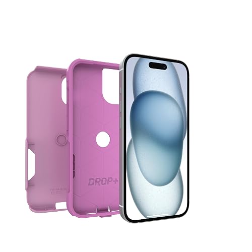 Otterbox Funda para iPhone 16E, Serie 15, 14 Y 13 Commuter - Run Wildflower (), Delgada Y Resistente, Apta para El Bolsillo, con Protección De Puertos Rosa