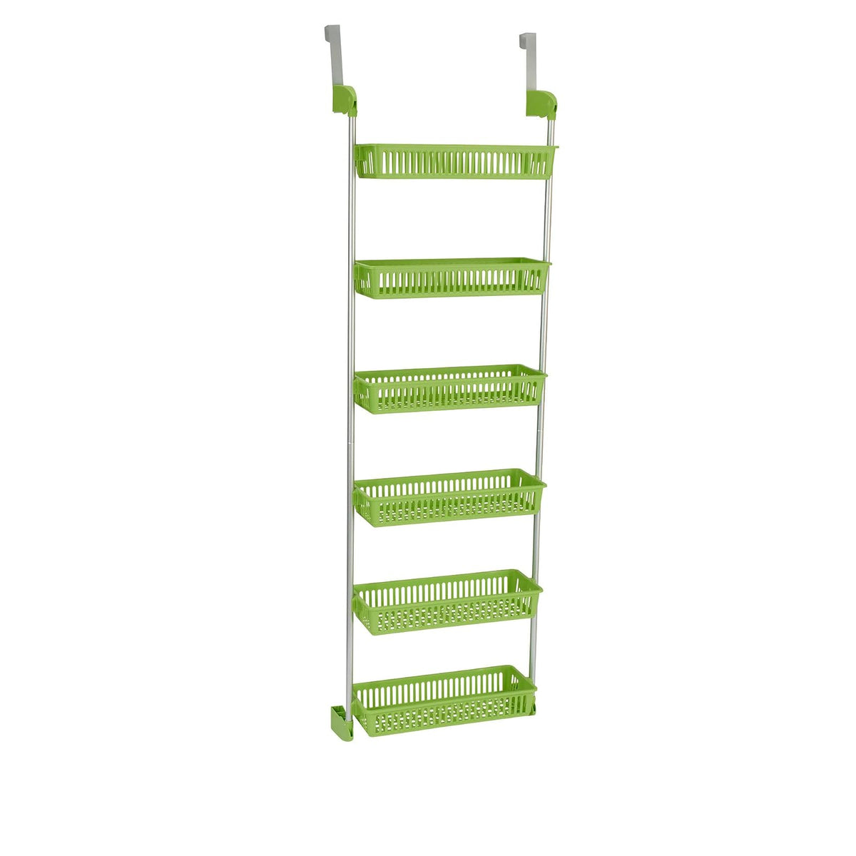 Household Essentials Organizador de Puerta de 6 Niveles | Rojo, Lime, 6 cestas, 57 x 19.25 x 6.25 pulgadas - 6 niveles - Lime