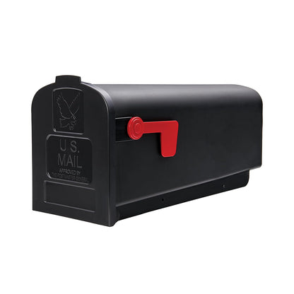 ARCHITECTURAL MAILBOXES Parsons - Buzón de plástico para Montaje en Poste, Color Negro