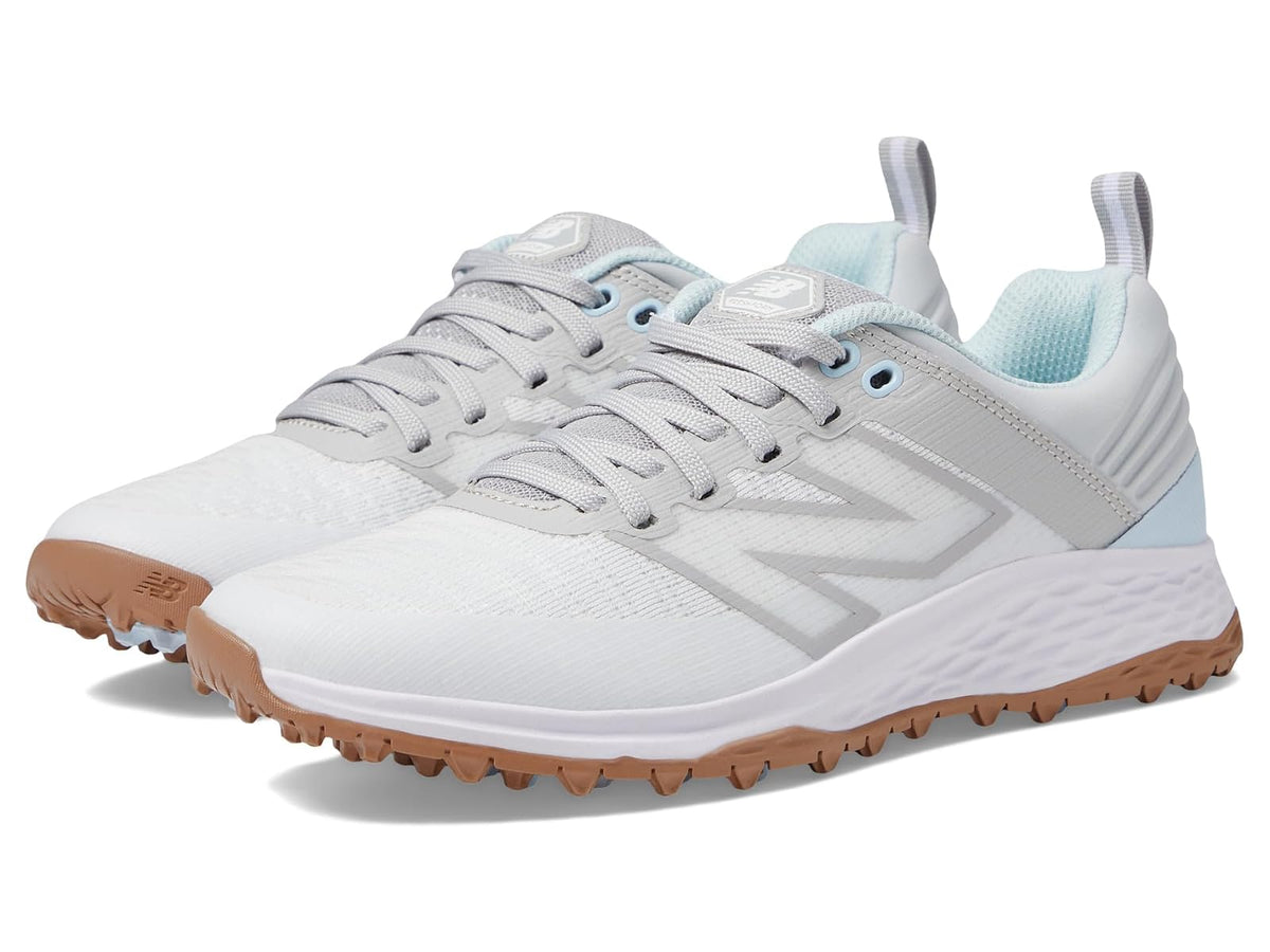 New Balance Fresh Foam Contend V2 - Tenis de Golf para Mujer - 24.5 cm - Blanco - Gris