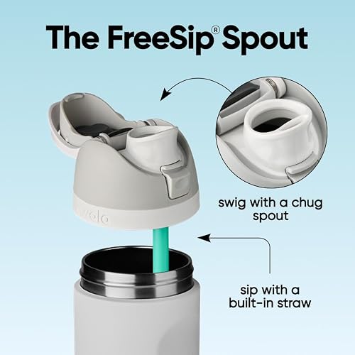 Owala FreeSip Botella de acero inoxidable aislada con popote, botella de agua deportiva libre de BPA, ideal para viajar, 24 oz, Dulzura de Verano