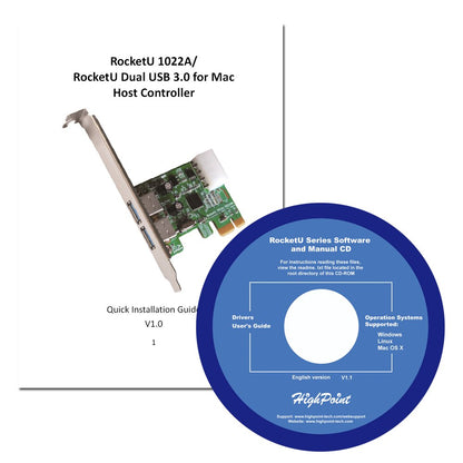 HighPoint RocketU Dual USB 3.0 for Mac Components