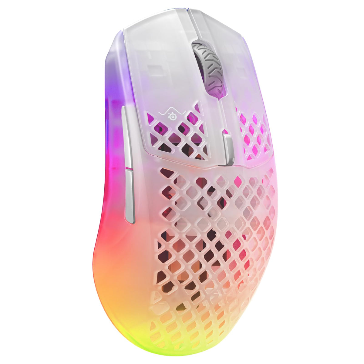 SteelSeries Aerox 3 Wireless: ratón Ultra Ligero para Juegos, Sensor óptico TrueMove Air de 18,000 CPI, diseño Resistente al Agua, batería de 200 Horas y Acabado Ghost.