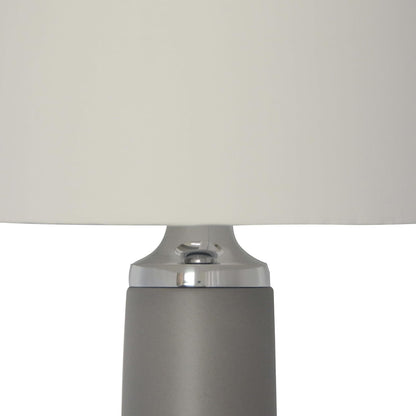 Luzerna CM-0072 Lámpara De Mesa Ashley, Color Gris Calido Mate, 1 Unidad