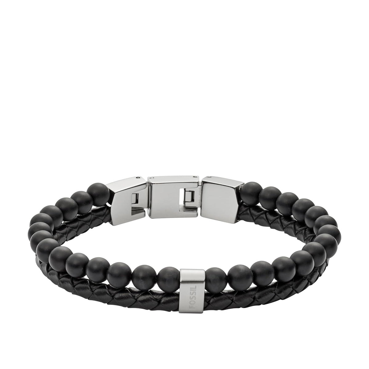 Fossil - Pulsera doble de piel para hombre