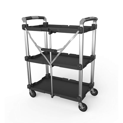 Olympia Tools 85-189 Pack N Roll Carrito de servicio plegable, XL, capacidad de 300 libras, color negro