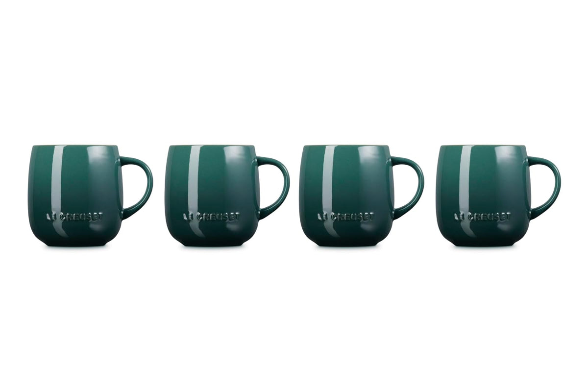 Le Creuset - Juego de 4 tazas de gres, 13 onzas cada una, Artichaut