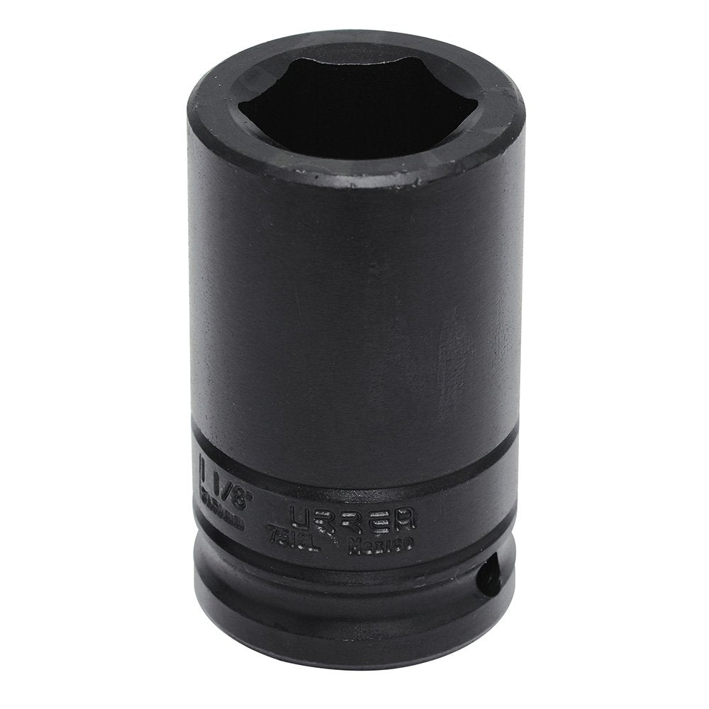Urrea 7518L Dado de impacto largo cuadro de 3/4", 6 puntas, en pulgadas, 1-1/8"