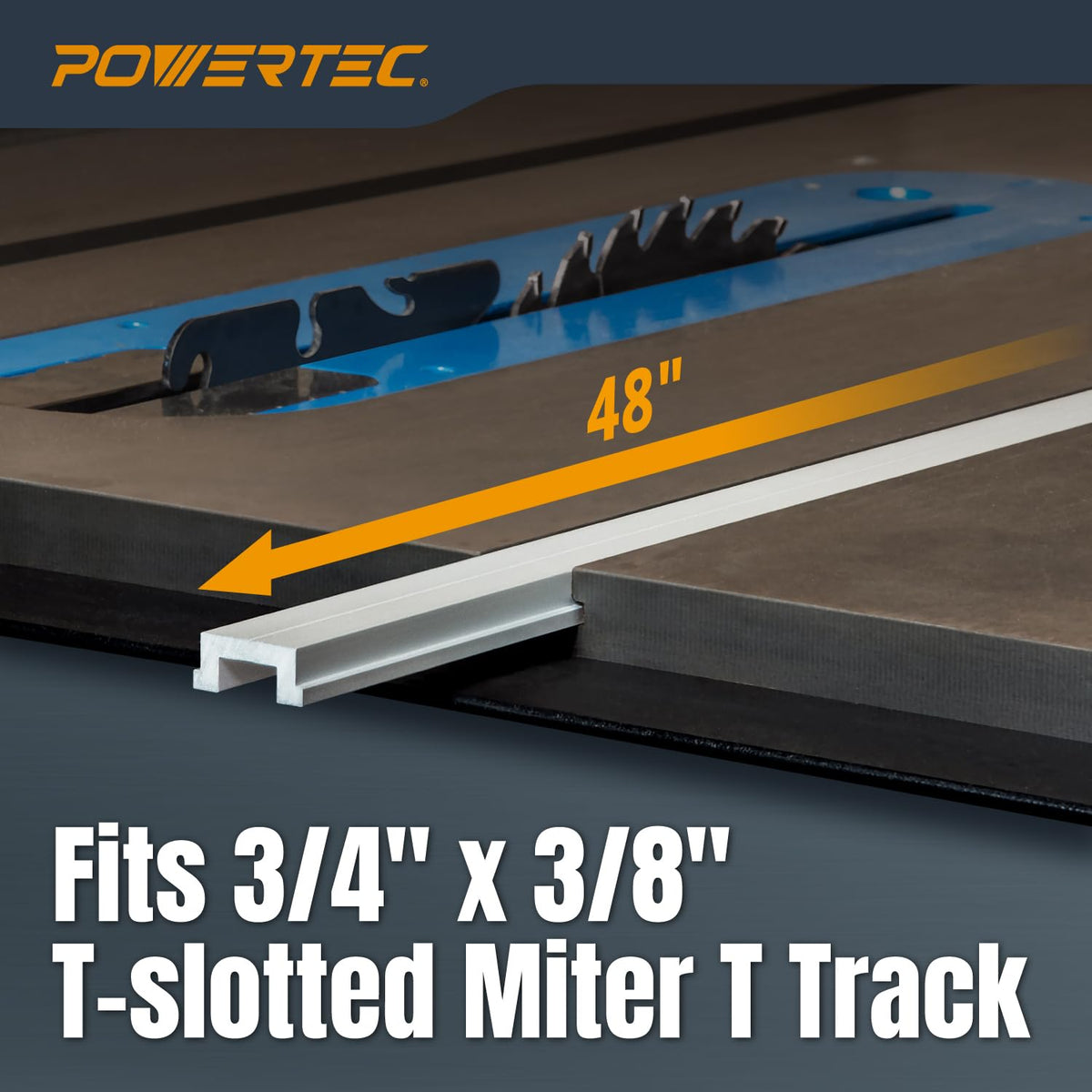 POWERTEC 71567 Barra en T de inglete, 32 pulgadas