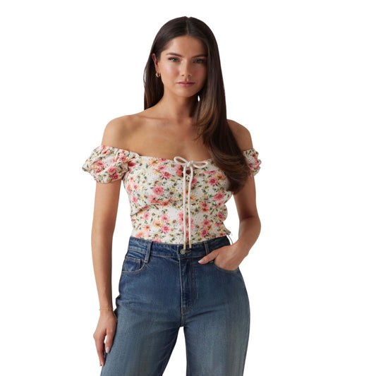 Guess Top SS Eliane con Volumen Estilo Puff