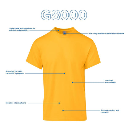 Gildan Playera Dryblend, Estilo G8000, Paquete múltiple Camiseta para Unisex Adulto