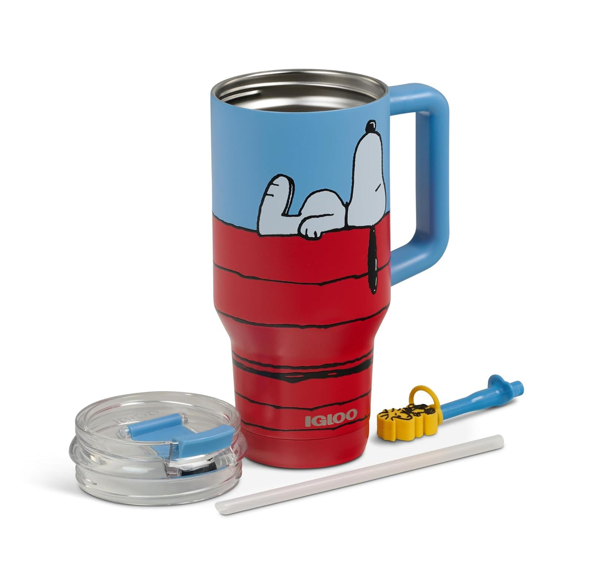 Igloo Snoopy Taza de viaje aislada de acero inoxidable de 32 onzas