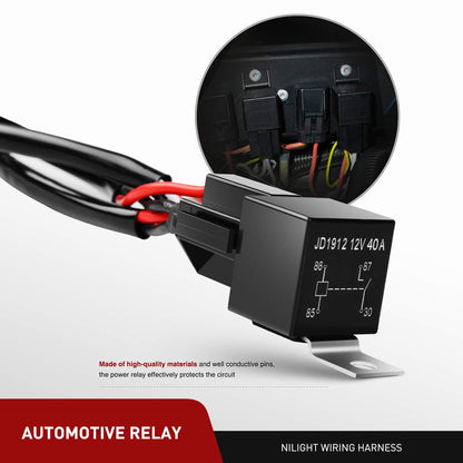 Nilight Barra de luz LED de 12 Pulgadas, 72 W, Combo de inundación con arnés de cableado Todoterreno, 2 años de garantía
