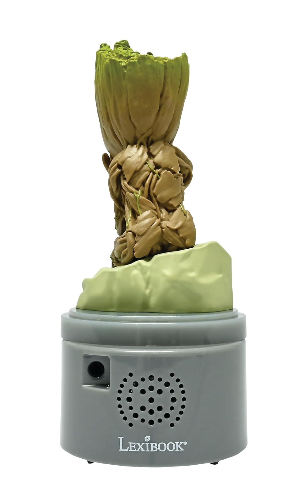 Lexibook, Marvel Guardianes de la Galaxia, Groot Luz de Noche con Altavoz para Dormitorio Infantil, luz Suave, Funciona con Pilas, Gris/marrón, NS01GG