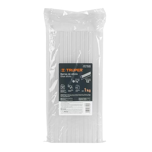 Truper REP-PIPE-1/2G, Bolsa con 1 kg de barras de silicón de repuesto para pistola modelo PIPE-1/2