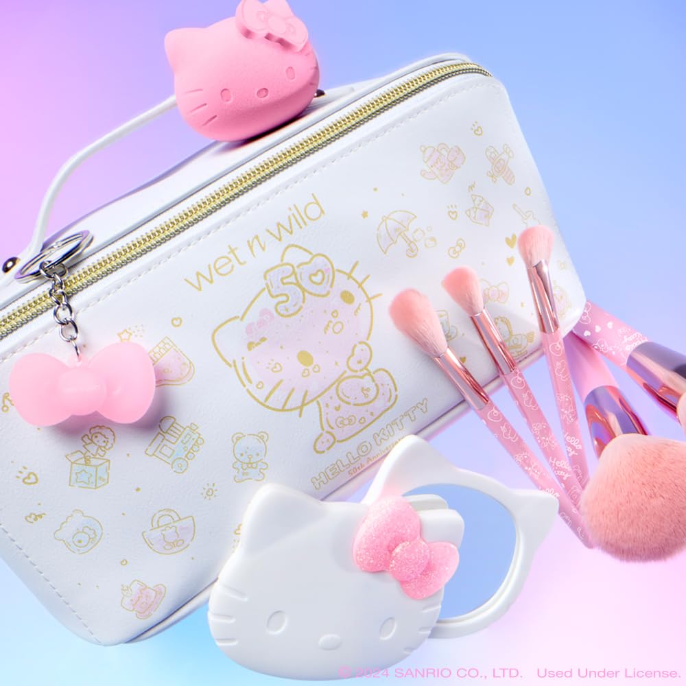 Wet n Wild Hello Kitty - Llavero con Espejo y Lazo Rosa, Mango de Agarre cómodo, versátil y portátil, Libre de crueldad y Vegano
