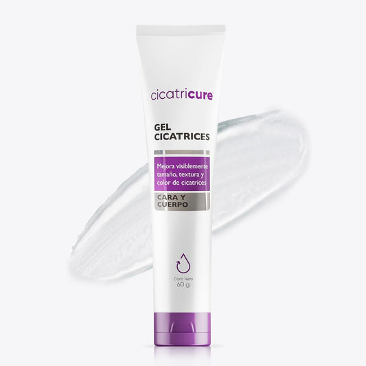 Cicatricure Gel – Resultados en 8 semanas – Skin Care para cicatrices – Disminuye tamaño, color y textura de cicatrices y estrías – Fórmula hidratante – Contiene 1 tubo de 60g