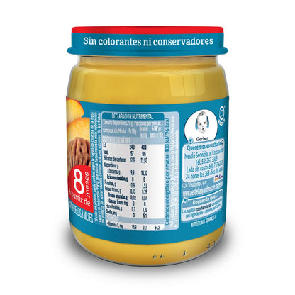 Gerber Papilla Etapa 3, A Partir de 8 Meses, Durazno, Paquete de 12 Frascos de 170 g c/u