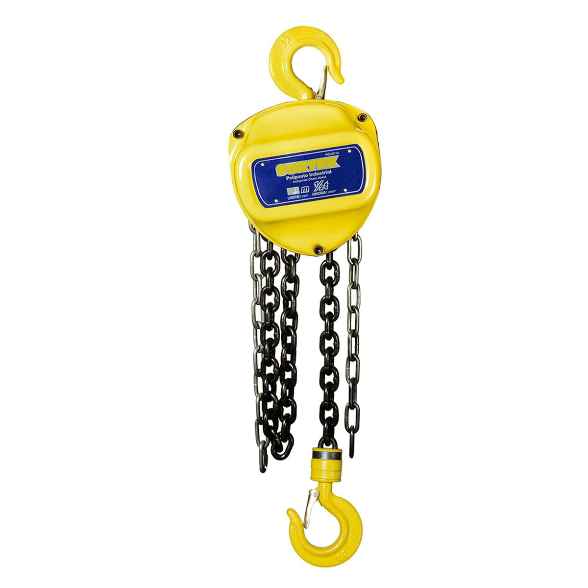 Surtek POLAC1A Polipasto manual 1 ramal 0.5 ton, cadena 3 m