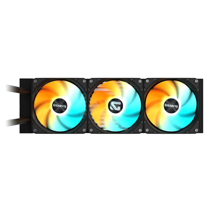 GIGABYTE Gaming 360 - Enfriador líquido para CPU (3 x 120 mm, ARGB, mecanismo de bloqueo deslizante, cadena de margarita, compatible con Intel LGA 1851 y AMD AM5) GP-GIGABYTE GME 360