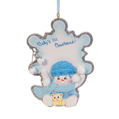 Kurt Adler - Figura Decorativa de Copo de Nieve para bebé, 10,16 cm