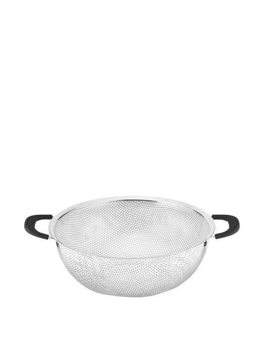 Cuisinart Colador Malla Acero Inoxidable 4.7 L Asas Suaves | Colador con capacidad 4.73L,Construcción de acero inoxidable,Asas de agarre suave,Aptas para lavavajillas,Base antideslizante