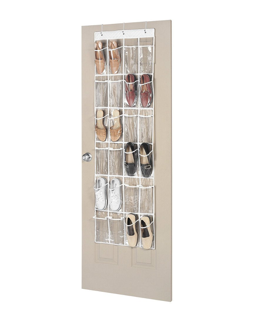 Whitmor Supreme - Bolsa para Colgar Ropa, Transparente, Zapatero para Puerta, 24 Bolsillos, Transparente, 24 Pocket, 1 - ZAPATERO PARA PUERTA, 24 BOLSILLOS