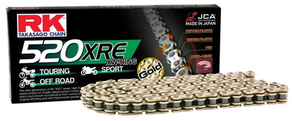 RK Racing Chain Cadena XW-Ring Dorada de 120 Eslabones GB520XRE-120