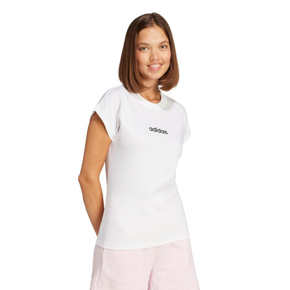 adidas Linear Playera Deportiva Mujer - CH - Blanco - Negro