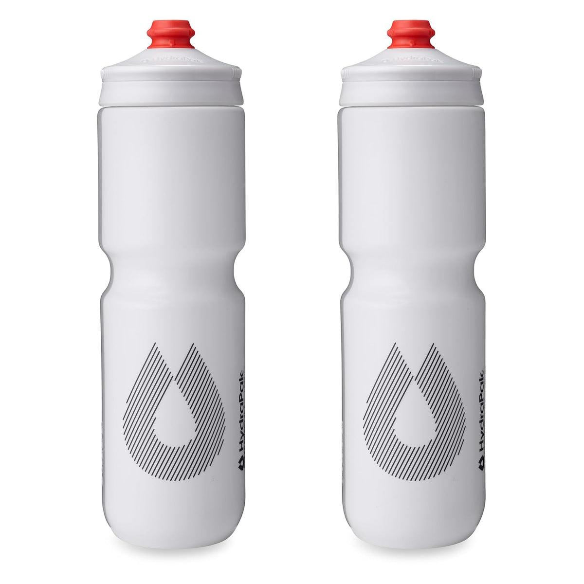 HydraPak Breakaway Surge Botella para Bicicleta Paquete de 2 - Blanco - 30oz - 880ml