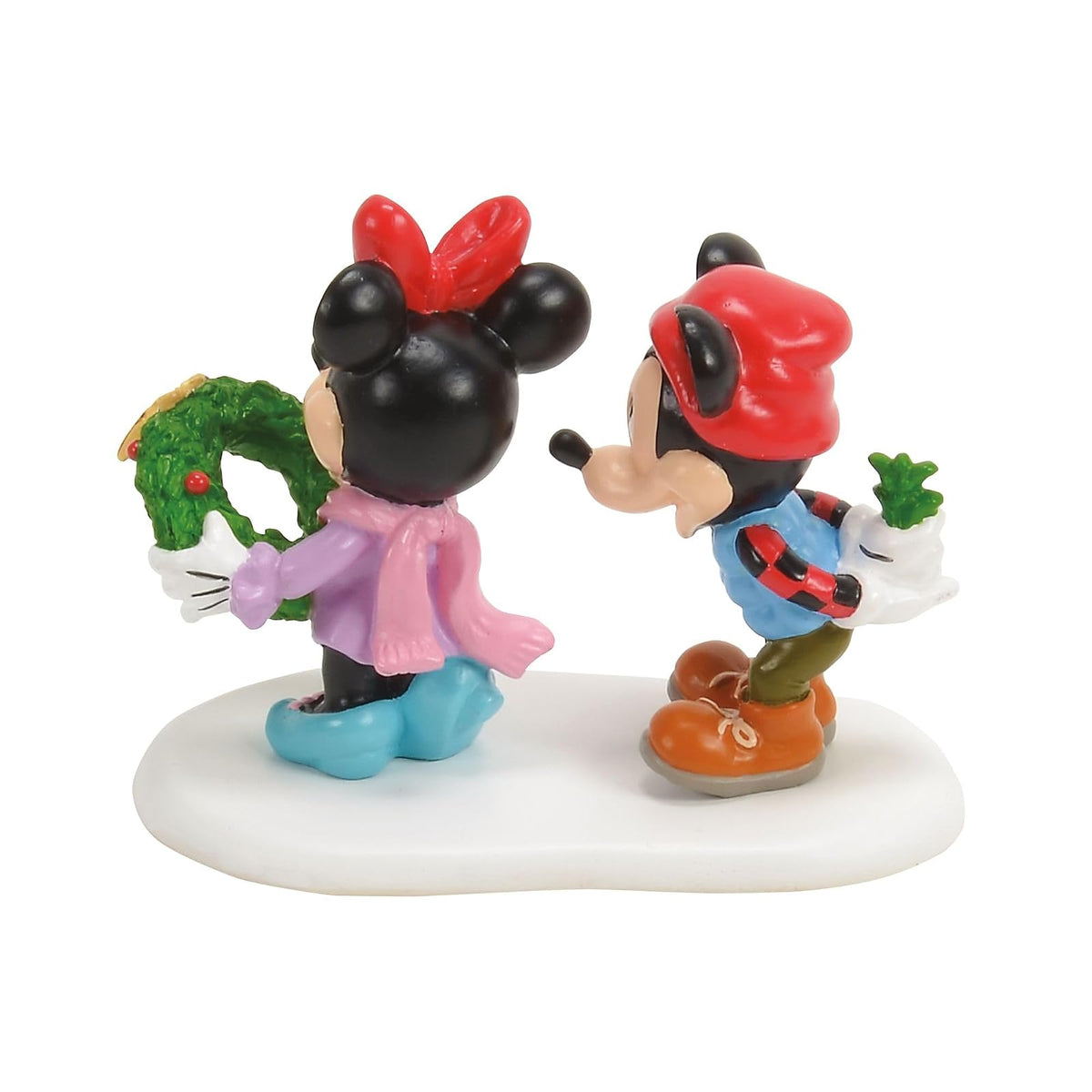 Department 56 Disney Mickey's Mistletoe Surprise 2.5 H Accesorio de Pueblo, Multicolor