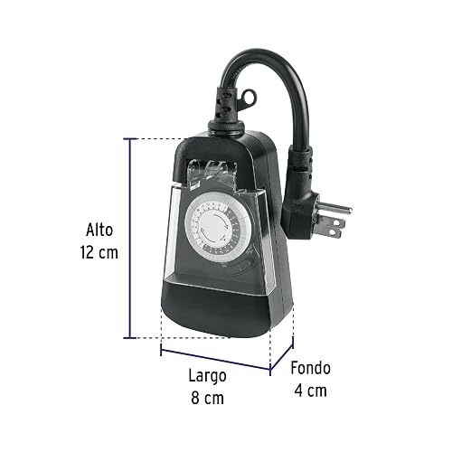 Volteck TEM-1E, Temporizador analógico para uso en exteriores 2 contactos