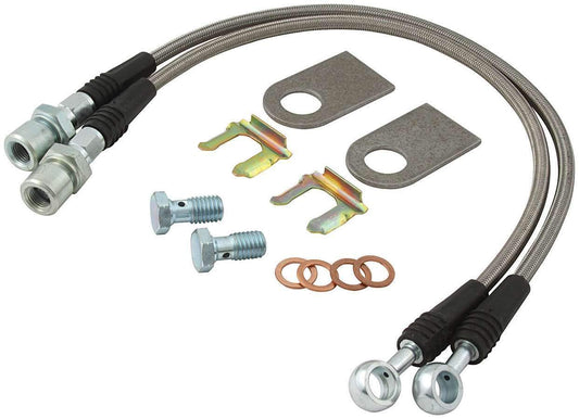 Allstar Performance ALL42032 Kit de Manguera de Freno de Acero Inoxidable para Vehículos GM Métrico 16 Pulgadas